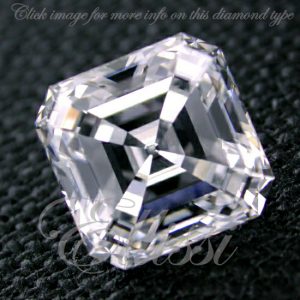 Square emerald cut or Asscher cut diamond