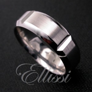 "Mitre" men’s bevelled wedding ring.