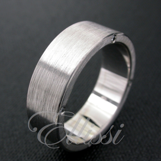 “Manu” Diamond set matte finish wedding ring.