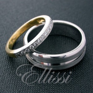 "Faith" wedding bands, his and hers.