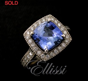 Cushion Ceylon Sapphire Ring