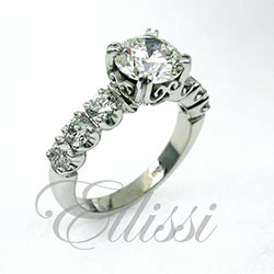 "Amor" Round Brilliant cut diamond ring