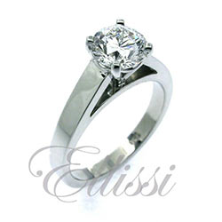 "Cassie" Four claw diamond solitaire.