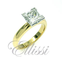 "Passion" Picture frame set Princess cut solitaire.