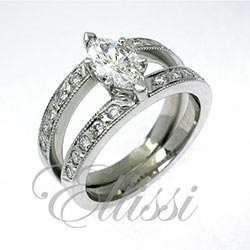 "Allure" Marquise Shape Diamond Solitaire