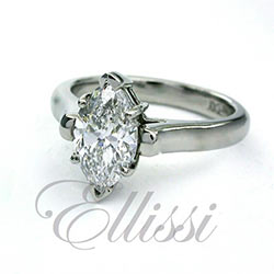 "Tasha" stunning Marquise cut diamond solitaire.