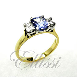 “Altair” Sapphire and diamond triology ring