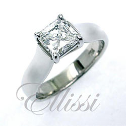 “Aster” Square radiant solo engagement ring 1.00 ct