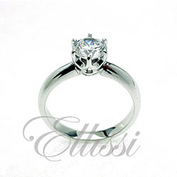 “Delfina” Six claw diamond solitaire 0.84 ct