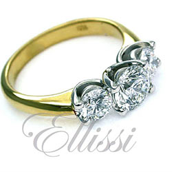“Lierre” Trilogy round brilliant cut diamond ring