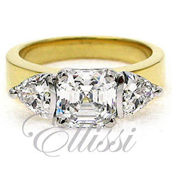 “Gabrielle” exquisite symmetry in Asscher cut diamond