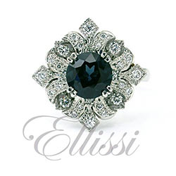 "Love" Art Deco style cluster ring.