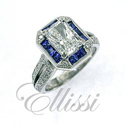 “Radiant” stunning 1.51ct. Radiant cut diamond ring.
