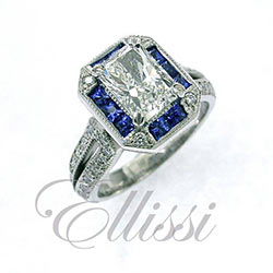 "Radiant" stunning 1.51ct. Radiant cut diamond ring.