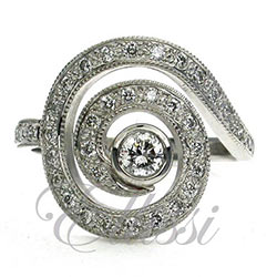 "Swirl" stunning spiral dress ring.