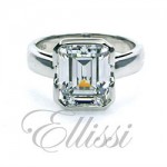 "Simplicity" Emerald cut solitaire.