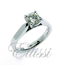 “Glow” Radiant cut diamond solitaire ring.