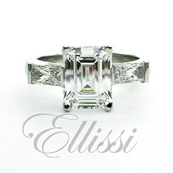“Reflection” perfect Emerald cut diamond symmetry.