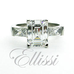 "Reflection" perfect Emerald cut diamond symmetry.