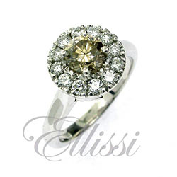 "Bloom" Cognac diamond cluster ring.
