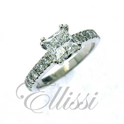 “Transcend” Princess cut with double claw setting.
