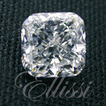 Cushion cut diamonds such as this square modified brilliant can be well cut or display the crushed ice effect