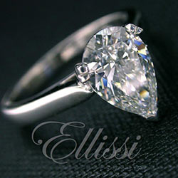"Justina" Pear shaped solitaire ring.