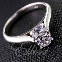 "Tranquility" Oval cut diamond solitaire.