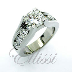 “Rosie” bold contemporary design diamond ring.