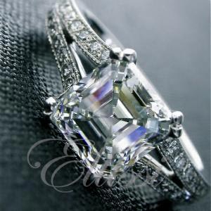 “Sublime” 2.20 carat Asscher cut diamond ring.