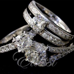 Group of diamond rings made by Ellissi Jewellery