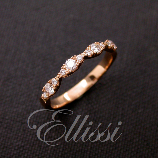 Wedding ring in 18ct. rose gold