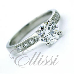 Shoulder Stones Engagement Ring