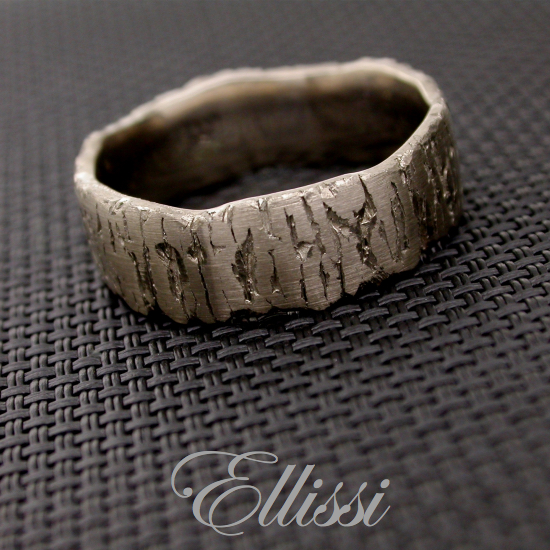 Male Wedding Band Textured Design