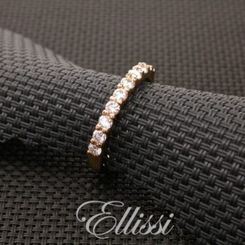 Rose gold diamond set wedding band