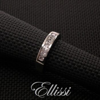 Princess cut diamond wedding band