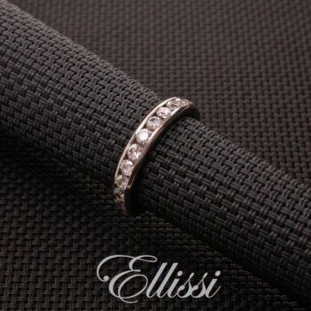 Fully set channel set diamond band