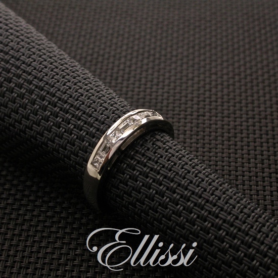 Channel Set Princess and Baguette Cut Diamonds