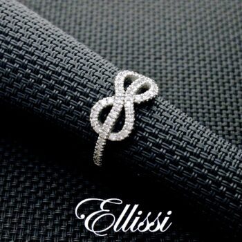 Diamond set infinity ring