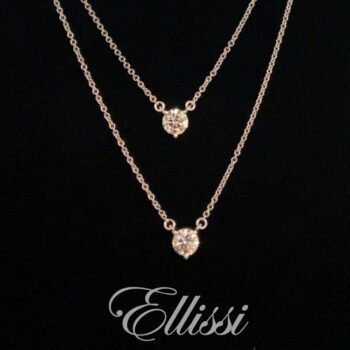Round brilliant cut diamond pendant